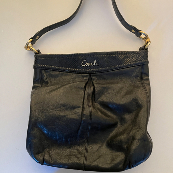 Coach Pebbled Leather Handbag Shoulder Purse - Picture 1 of 8